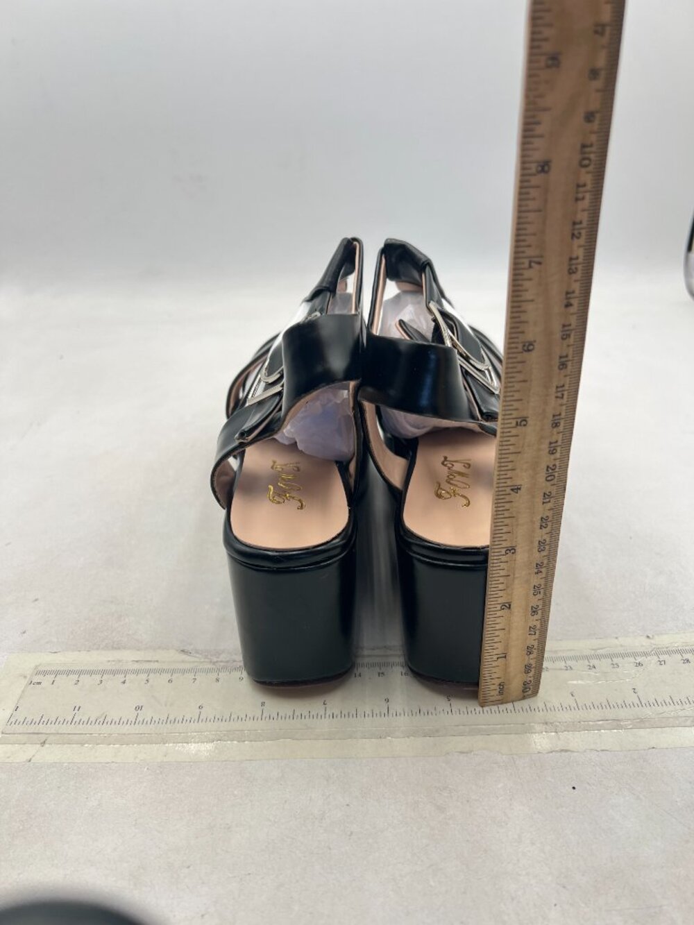 FOWT Black Square Toe Gladiator Sandals Ankle Strap Wedge Mid Heels Stable Shoes - Picture 5 of 8